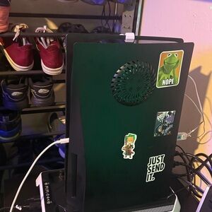 PS5 disc version custom faceplates & one controller .cooling stand for extra 25$